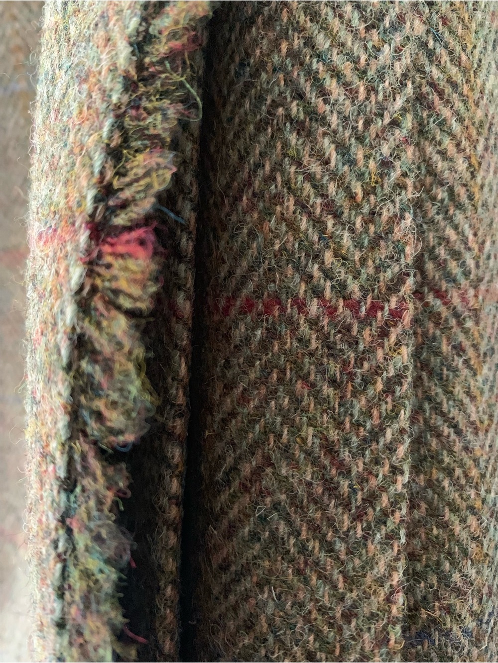 Harris Tweed Wool Wrap Skirt - Brown skirt UK 16 US 12 - Picture 3 of 9